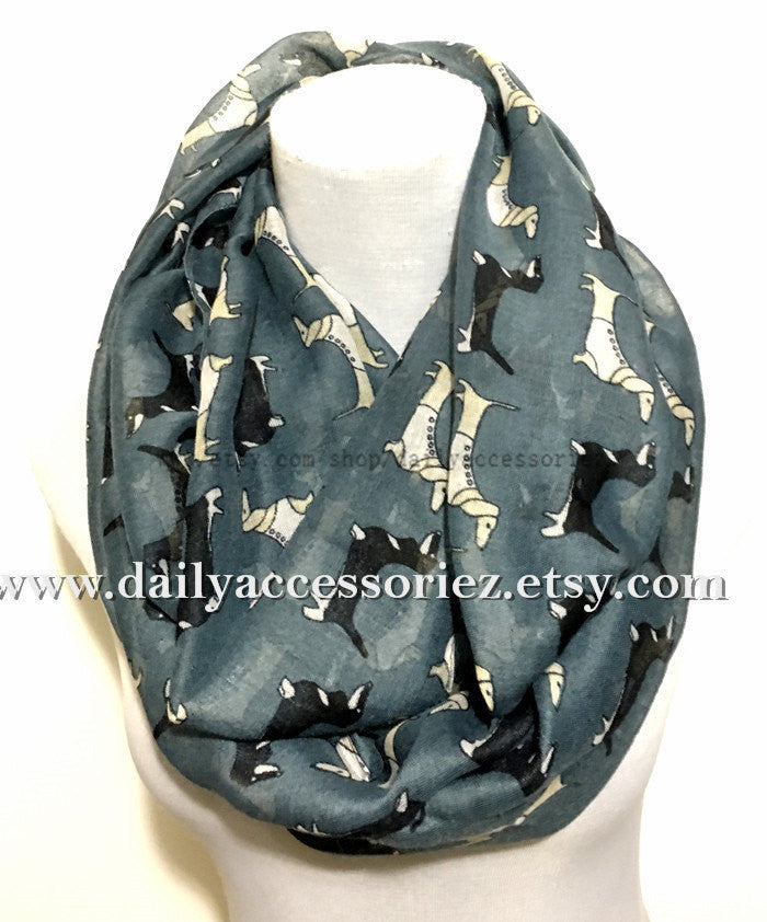 Gray Dachshunds Dog Infinity Scarf - Bean Concept - Etsy