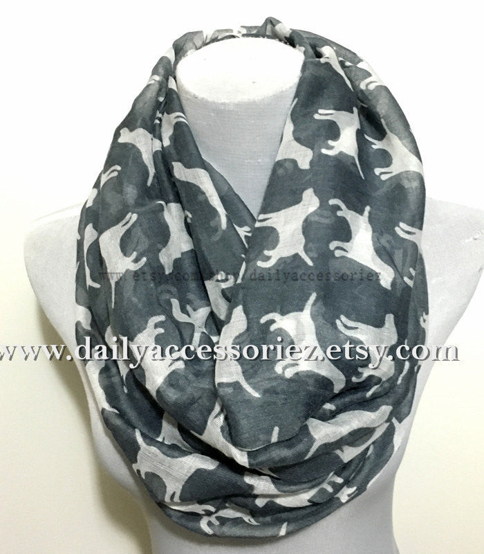 Gray Labrador Infinity Scarf - Bean Concept - Etsy