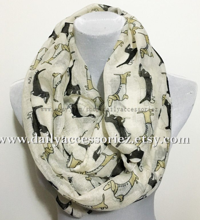 Gray Dachshunds Scarf - Bean Concept - Etsy