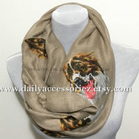 Khaki Bernese Mountain Dog Infinity Scarf - Bean Concept - Etsy