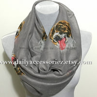 Khaki Bernese Mountain Dog Infinity Scarf - Bean Concept - Etsy
