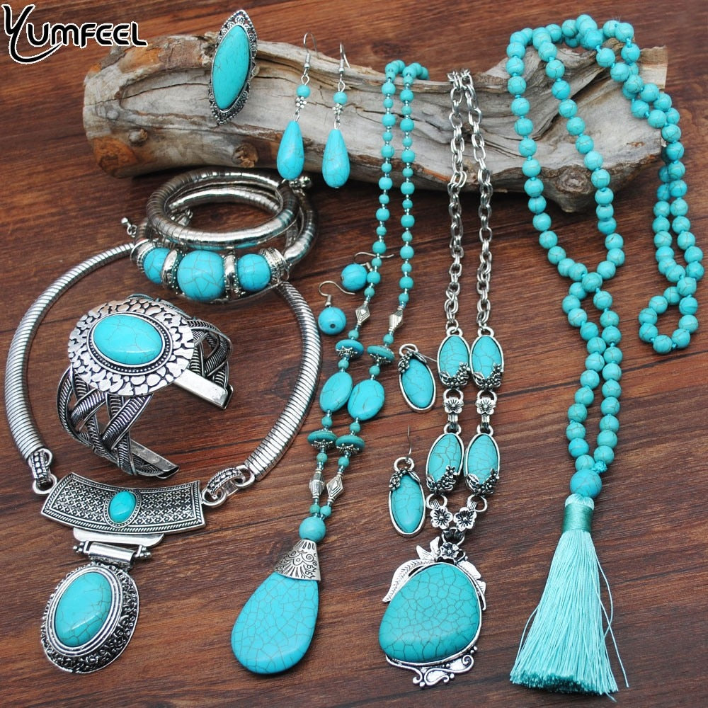Turquoise Bracelet Jewelry Set