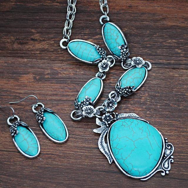 Turquoise Bracelet Jewelry Set