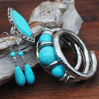 Turquoise Bracelet Jewelry Set