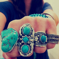 Adjustable Turquoises Rings