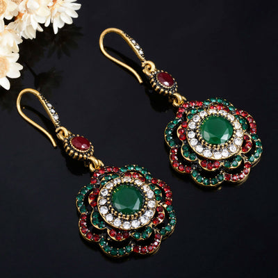 Long Clip Crystal Vintage Party Earrings - Bean Concept - Etsy