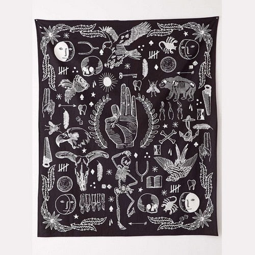 Boho Wall Hanging Tapestry - Bean Concept - Etsy