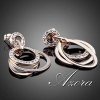 Polished Circle Rose Gold Earrings - Bean Concept - Etsy