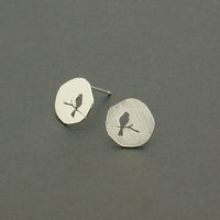 Bird On A Branch Stud Earrings - Bean Concept - Etsy