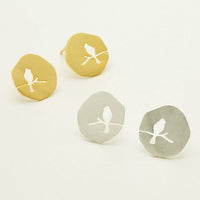 Bird On A Branch Stud Earrings - Bean Concept - Etsy