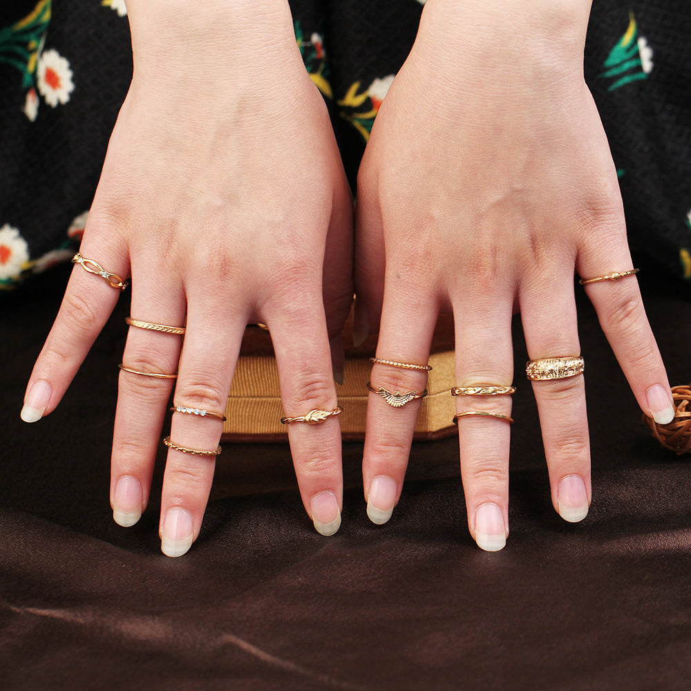 12 pc/set Boho Knuckle Party Rings - Bean Concept - Etsy