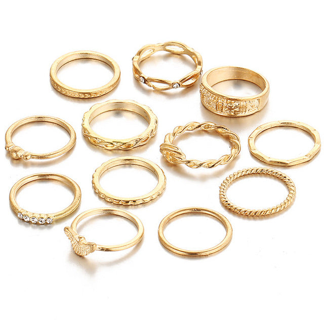 12 pc/set Boho Knuckle Party Rings - Bean Concept - Etsy