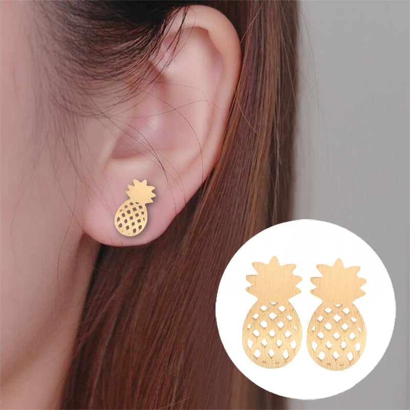 Pineapple Stud Earrings - Bean Concept - Etsy