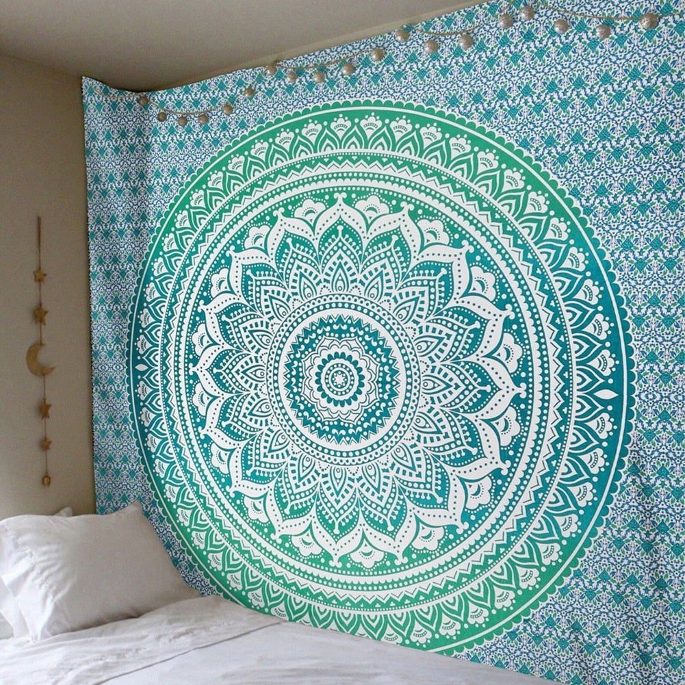 Green Indian Tapestry - Bean Concept - Etsy