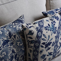 Blue And White Porcelain Printed Cushion Cover - Bean Concept - Etsy