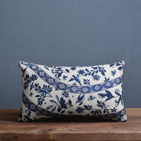 Blue And White Porcelain Printed Cushion Cover - Bean Concept - Etsy