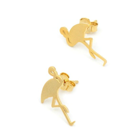 Flamingo Stud Earrings - Bean Concept - Etsy