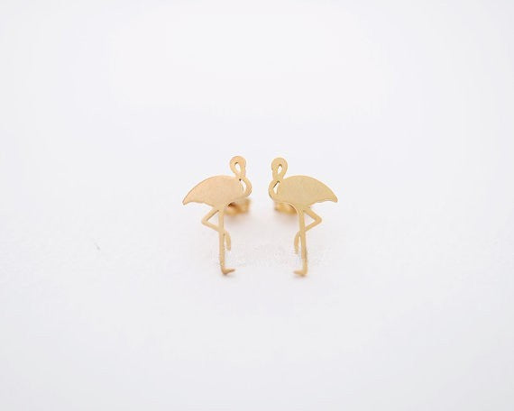 Flamingo Stud Earrings - Bean Concept - Etsy