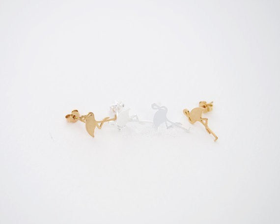 Flamingo Stud Earrings - Bean Concept - Etsy