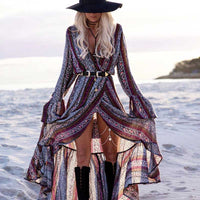 Split long sleeve tunic wrap - Bean Concept - Etsy