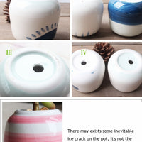Set of 6 Mini Ceramic Succulent Plant Pots - Bean Concept - Etsy
