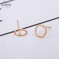 Twist Circle Stud Earrings - Bean Concept - Etsy