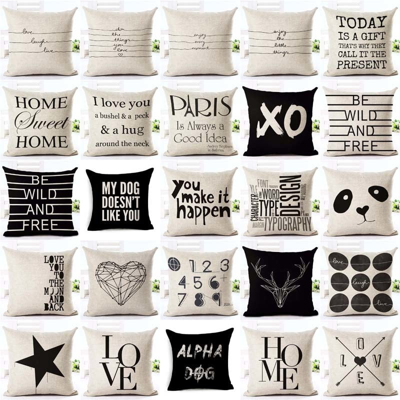 Letter Love Home Cushion Cover - Bean Concept - Etsy