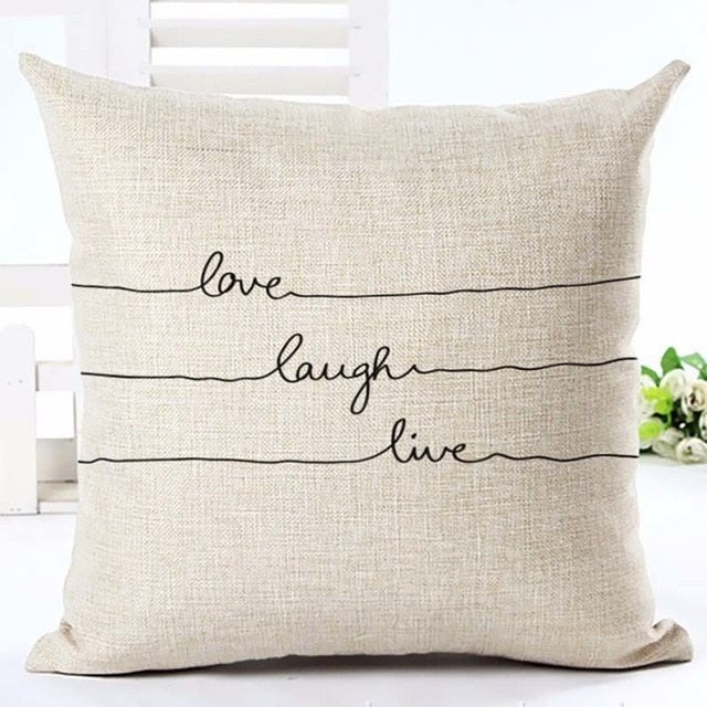 Letter Love Home Cushion Cover - Bean Concept - Etsy