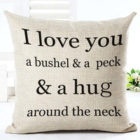 Letter Love Home Cushion Cover - Bean Concept - Etsy