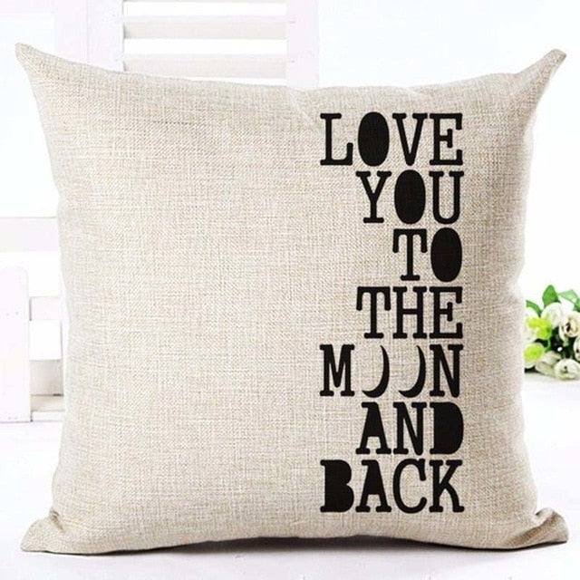 Letter Love Home Cushion Cover - Bean Concept - Etsy