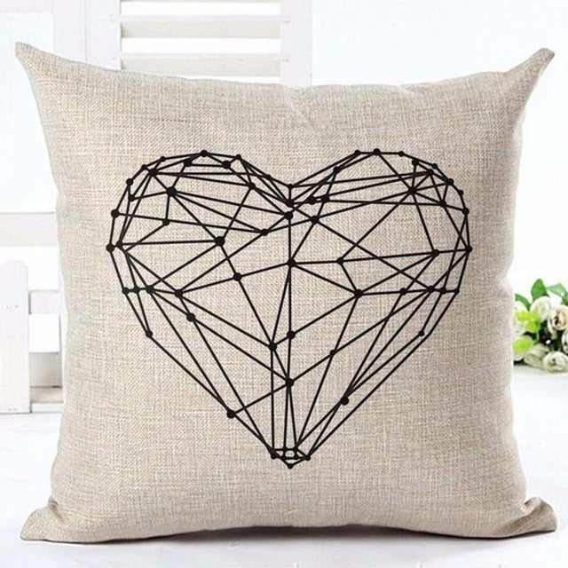 Letter Love Home Cushion Cover - Bean Concept - Etsy