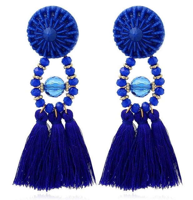 Boho Tassel Earrings - Bean Concept - Etsy