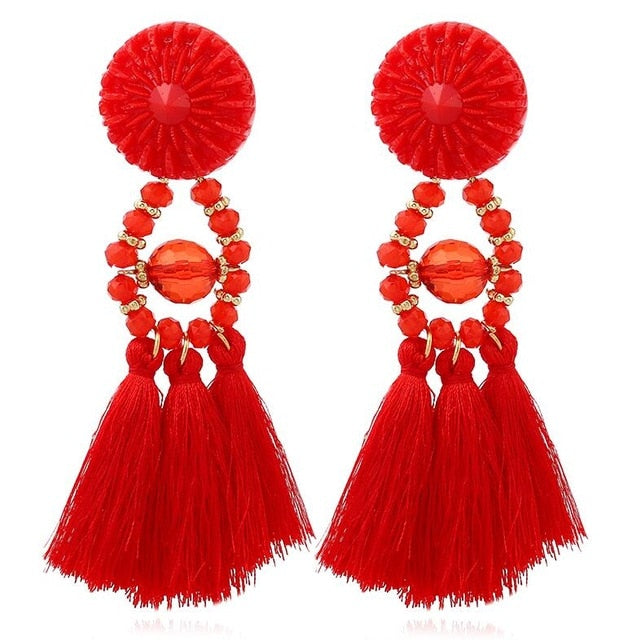 Boho Tassel Earrings - Bean Concept - Etsy