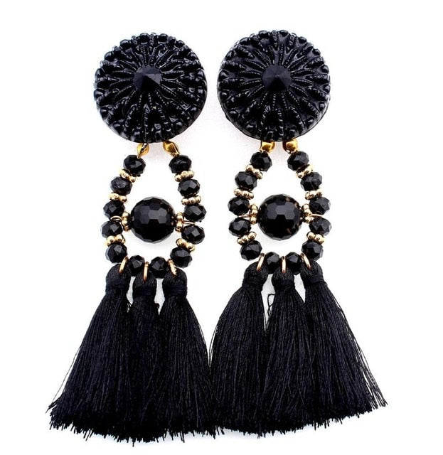 Boho Tassel Earrings - Bean Concept - Etsy