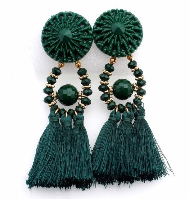 Boho Tassel Earrings - Bean Concept - Etsy