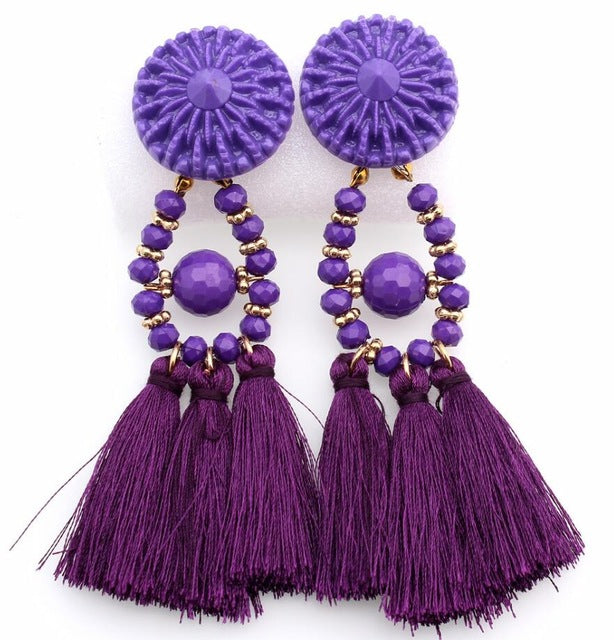Boho Tassel Earrings - Bean Concept - Etsy