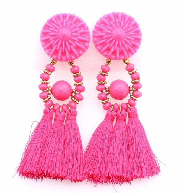 Boho Tassel Earrings - Bean Concept - Etsy