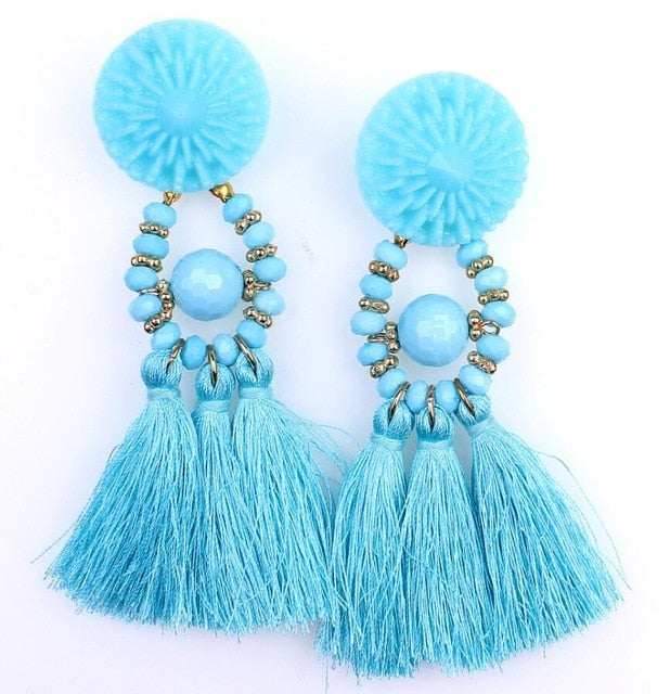 Boho Tassel Earrings - Bean Concept - Etsy