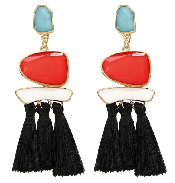 Boho Tassel Earrings - Bean Concept - Etsy