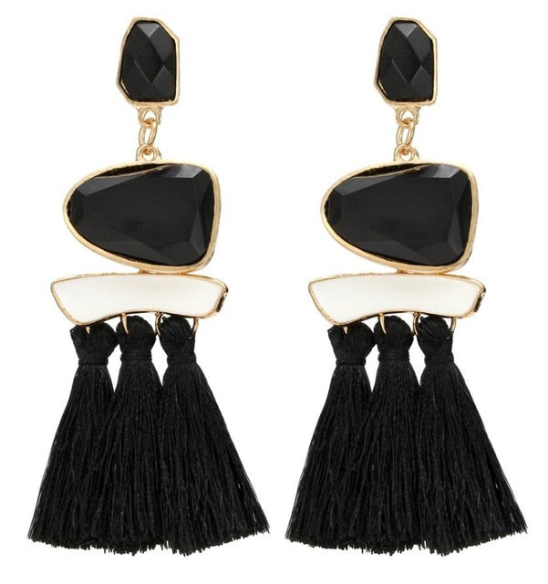 Boho Tassel Earrings - Bean Concept - Etsy