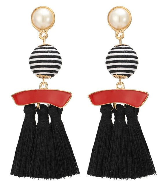 Boho Tassel Earrings - Bean Concept - Etsy