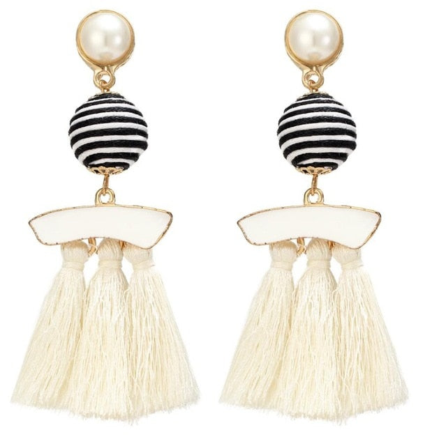 Boho Tassel Earrings - Bean Concept - Etsy