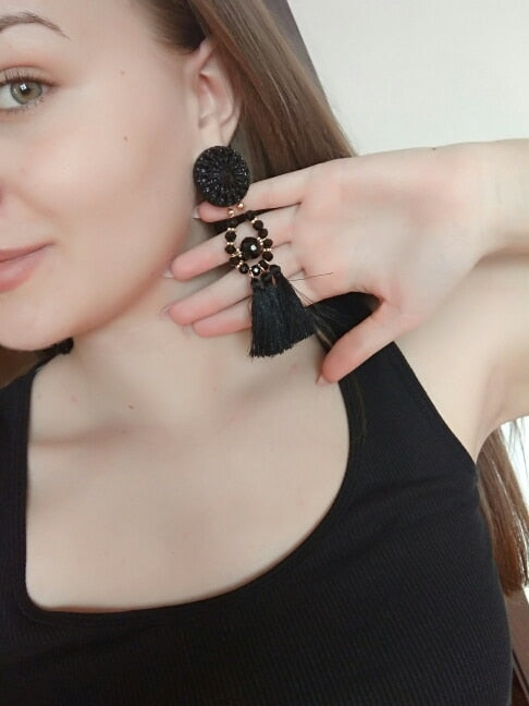 Boho Tassel Earrings - Bean Concept - Etsy
