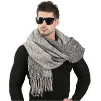 Men Winter Wool Knitted Scarf - Bean Concept - Etsy