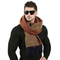 Men Winter Wool Knitted Scarf - Bean Concept - Etsy