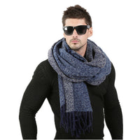 Men Winter Wool Knitted Scarf - Bean Concept - Etsy