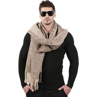 Men Winter Wool Knitted Scarf - Bean Concept - Etsy