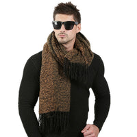 Men Winter Wool Knitted Scarf - Bean Concept - Etsy