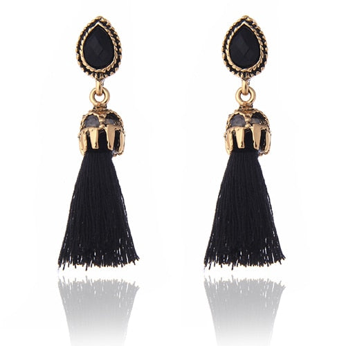 Long Tassel Earrings - Bean Concept - Etsy