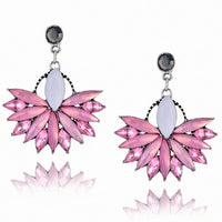 Flower Crystal Earrings - Bean Concept - Etsy